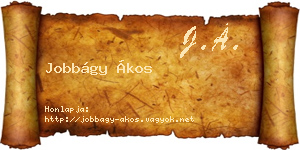 Jobbágy Ákos névjegykártya