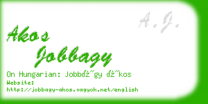 akos jobbagy business card